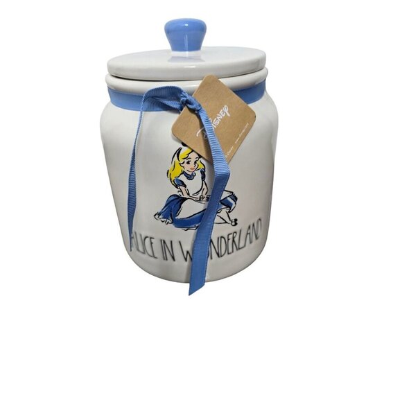 NWT Rae Dunn Disney  Alice in Wonderland Canister Farmhouse - Picture 1 of 16